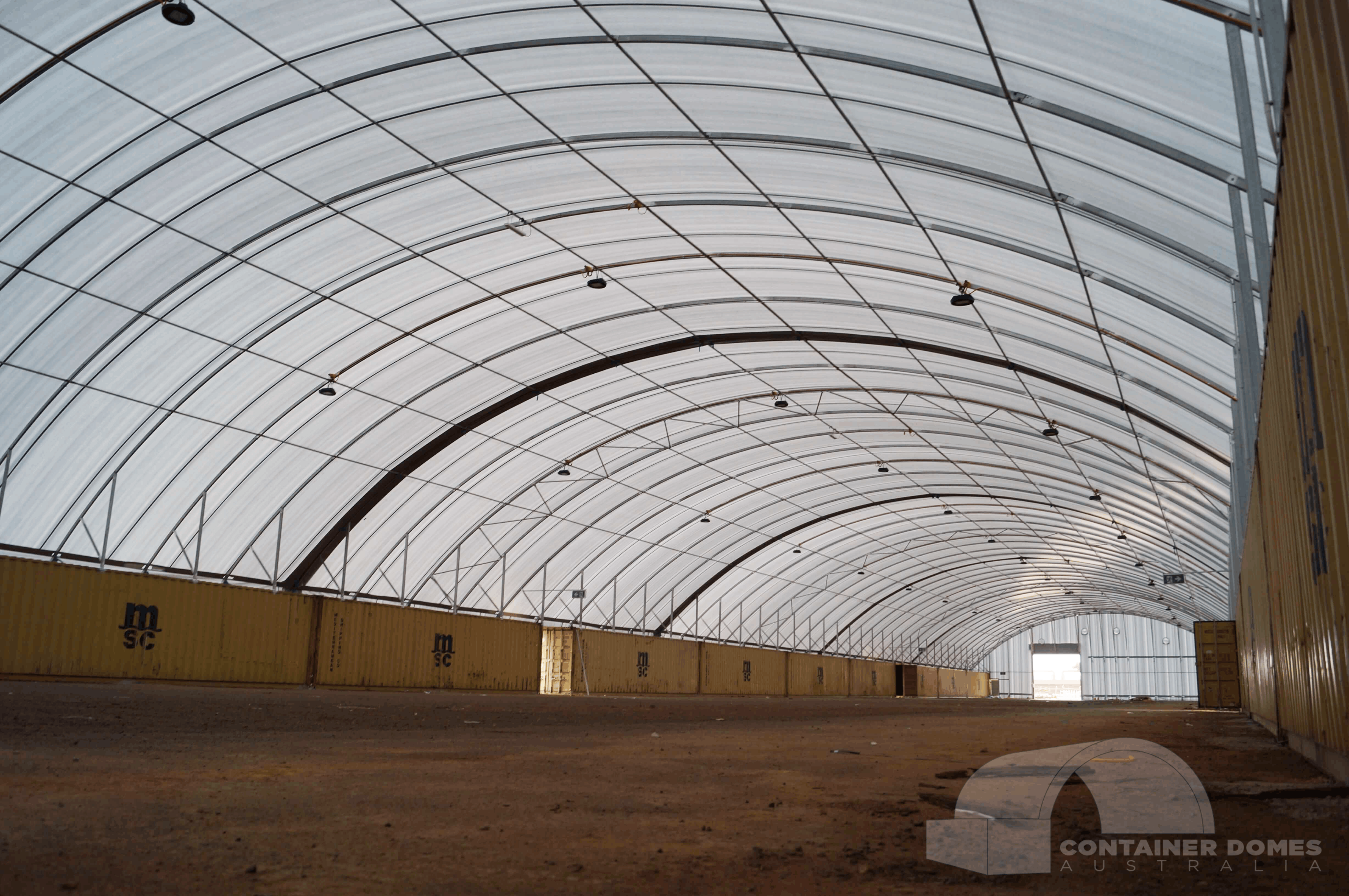 internal steel structure of container domes